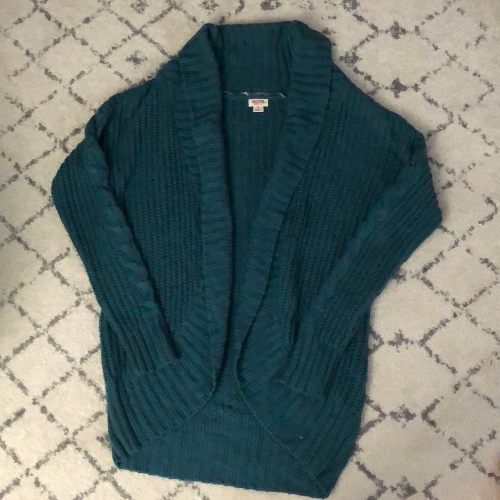 Oversized open front cardigan